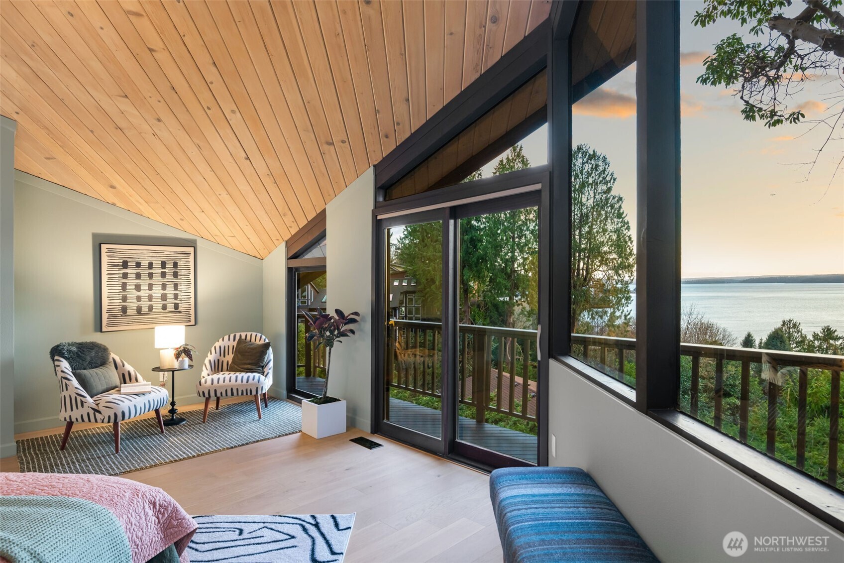 2650 Southwest 151st Place Burien, WA 98166 - Photo 21 of 40 a balcony with furniture and wooden floor