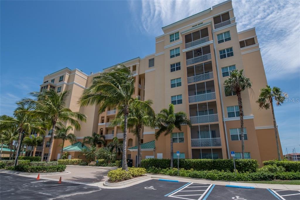 a view of a building with a street