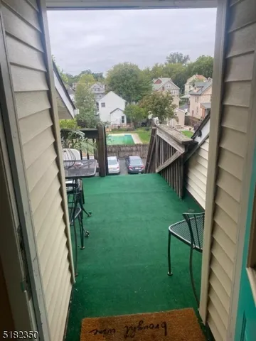 a view of yard from deck
