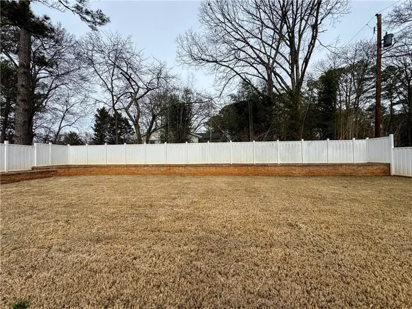 a view of an outdoor space and a yard