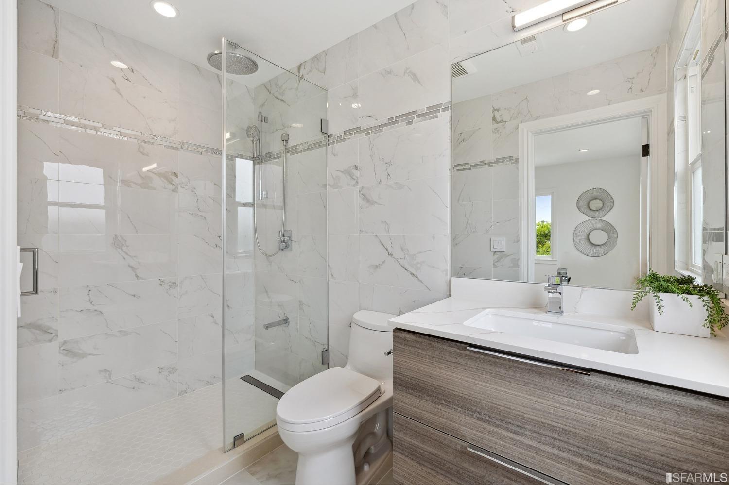 65 Westgate Drive San Francisco, CA 94127 - Photo 24 of 51 a bathroom with a sink toilet a mirror and shower