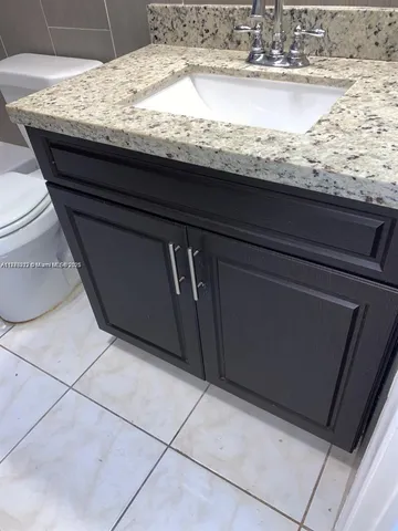 a close view of sink and microwave