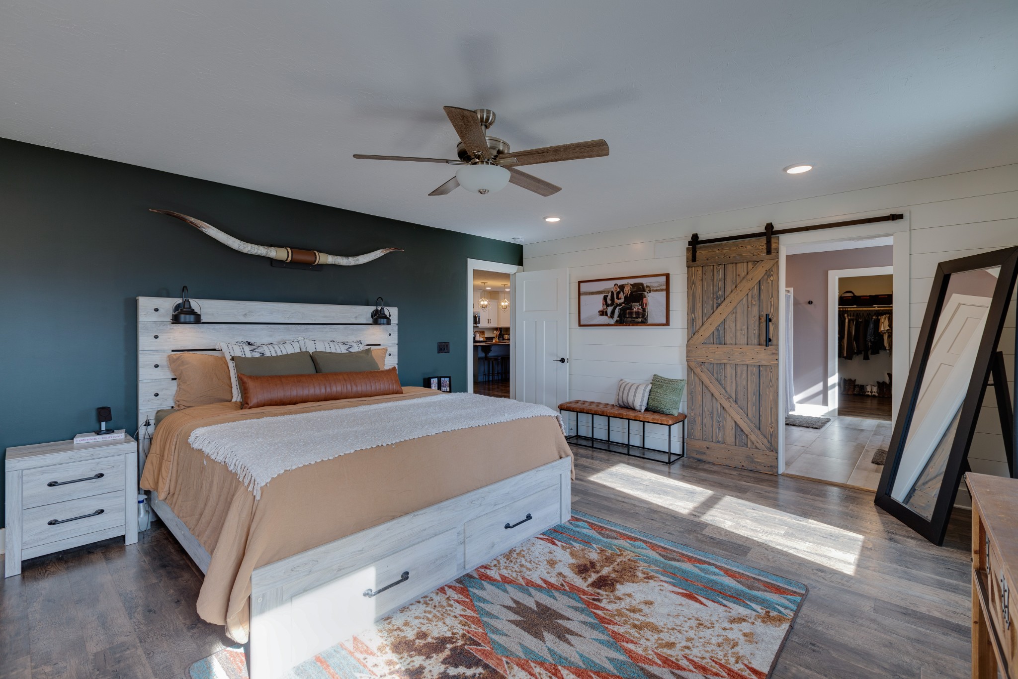 500 Armstrong Road Castalian Springs, TN 37031 - Photo 15 of 35 a bedroom with bed and wooden floor