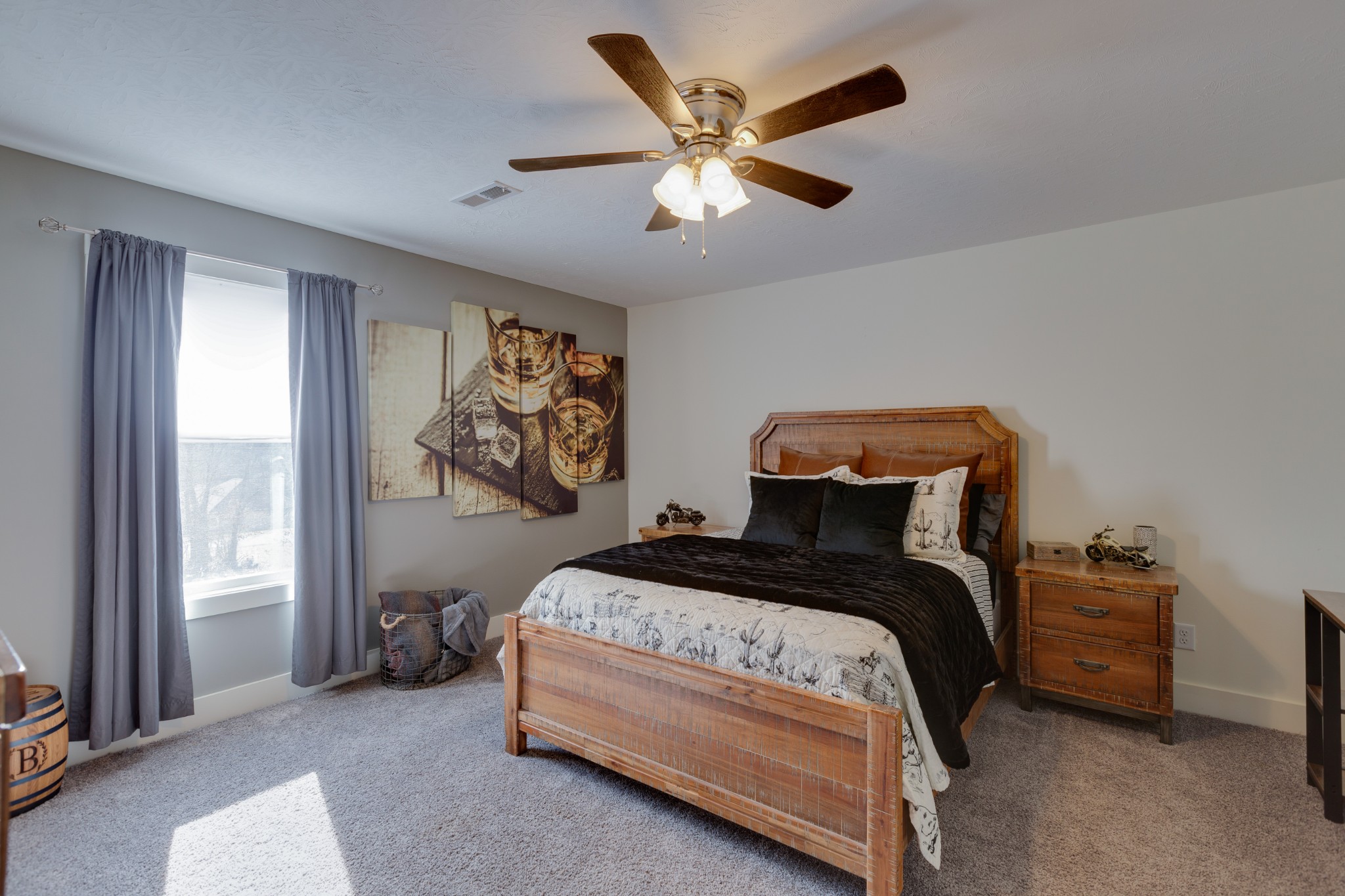 500 Armstrong Road Castalian Springs, TN 37031 - Photo 29 of 35 a bedroom with a bed and a chandelier