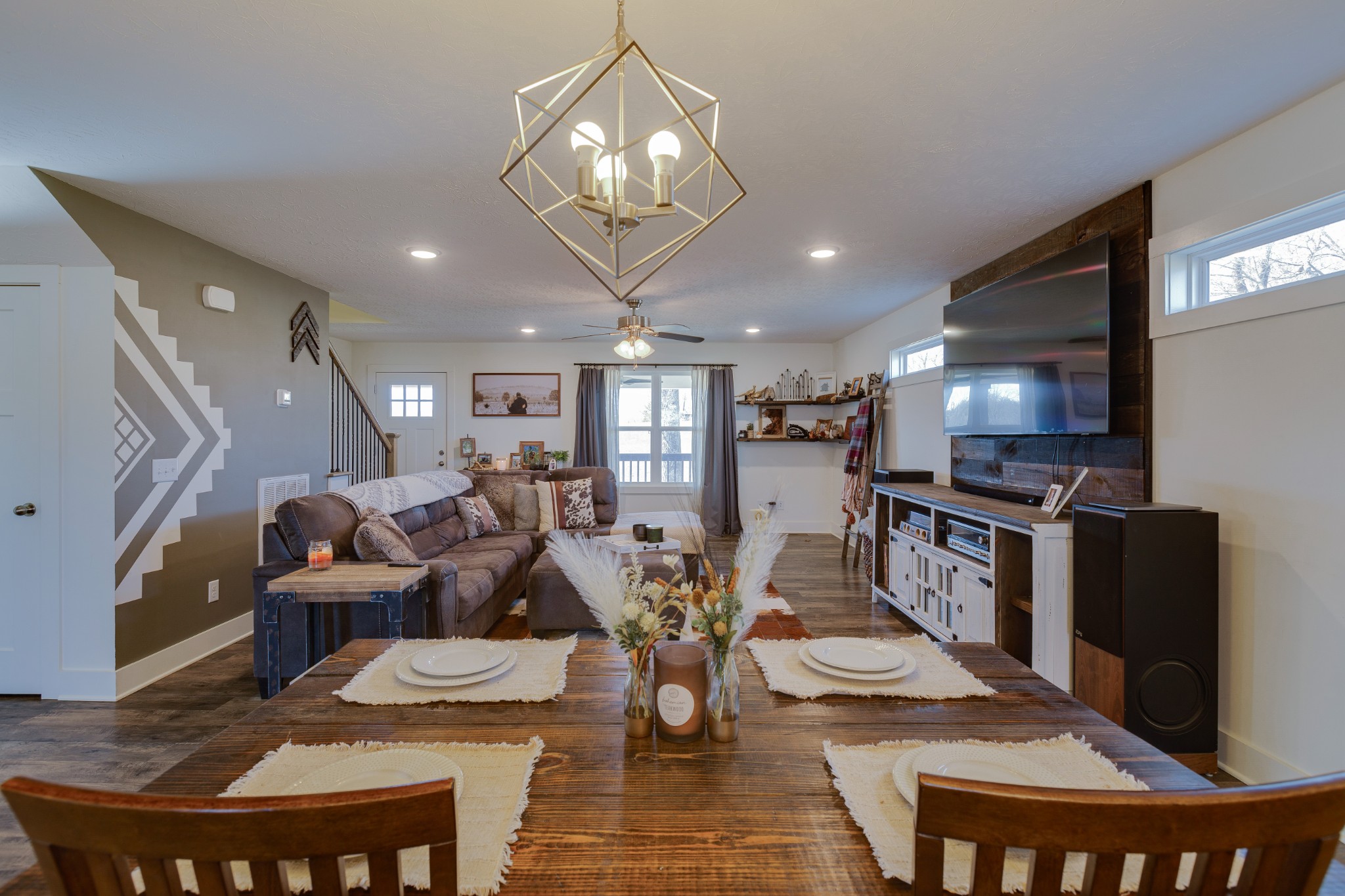 500 Armstrong Road Castalian Springs, TN 37031 - Photo 10 of 35 a living room with furniture and a flat screen tv