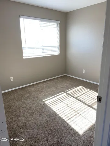 an empty room with a window