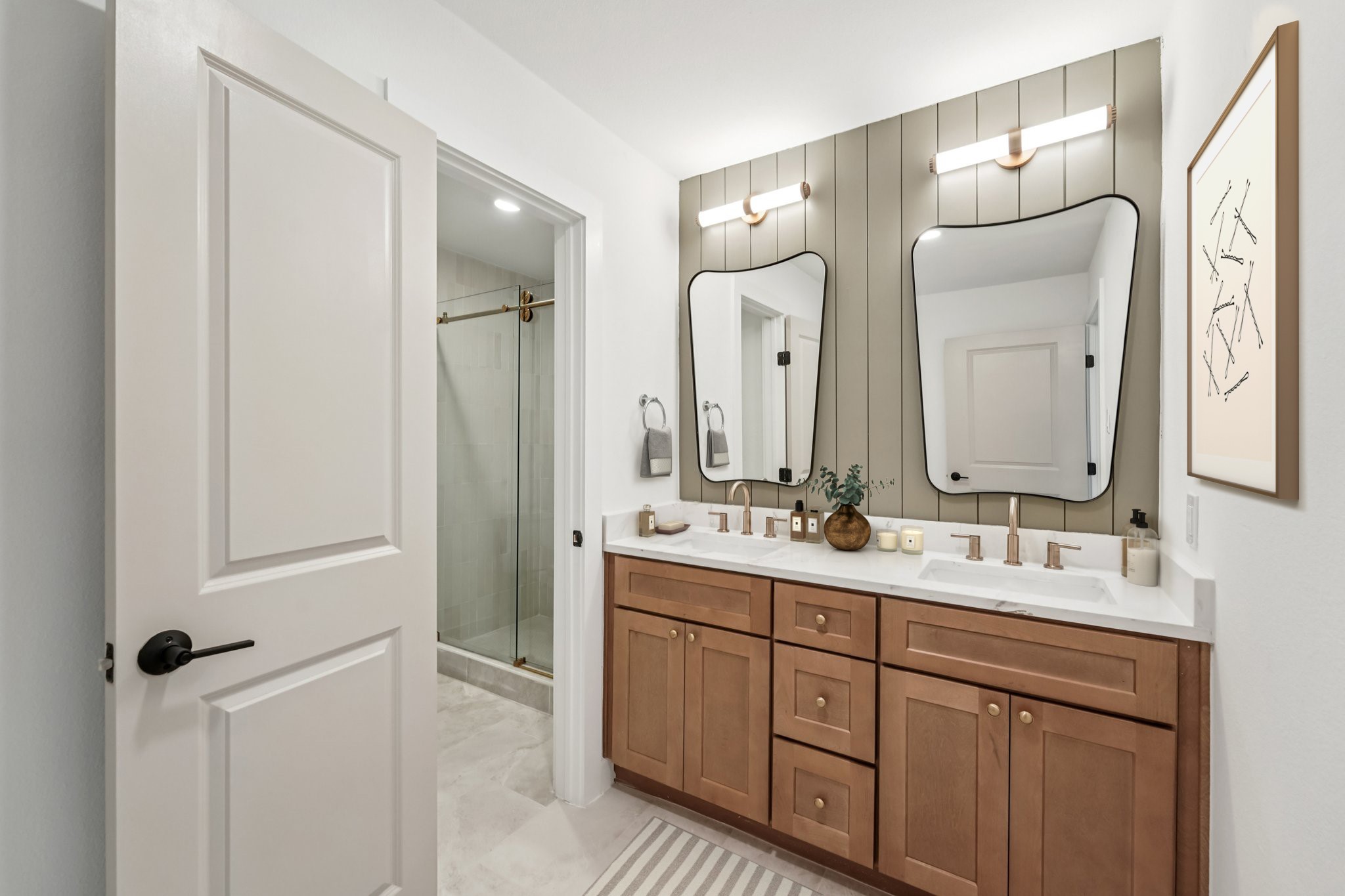 4901 Transit Circle Austin, TX 78727 - Photo 7 of 29 a bathroom with a double vanity sink mirror and double