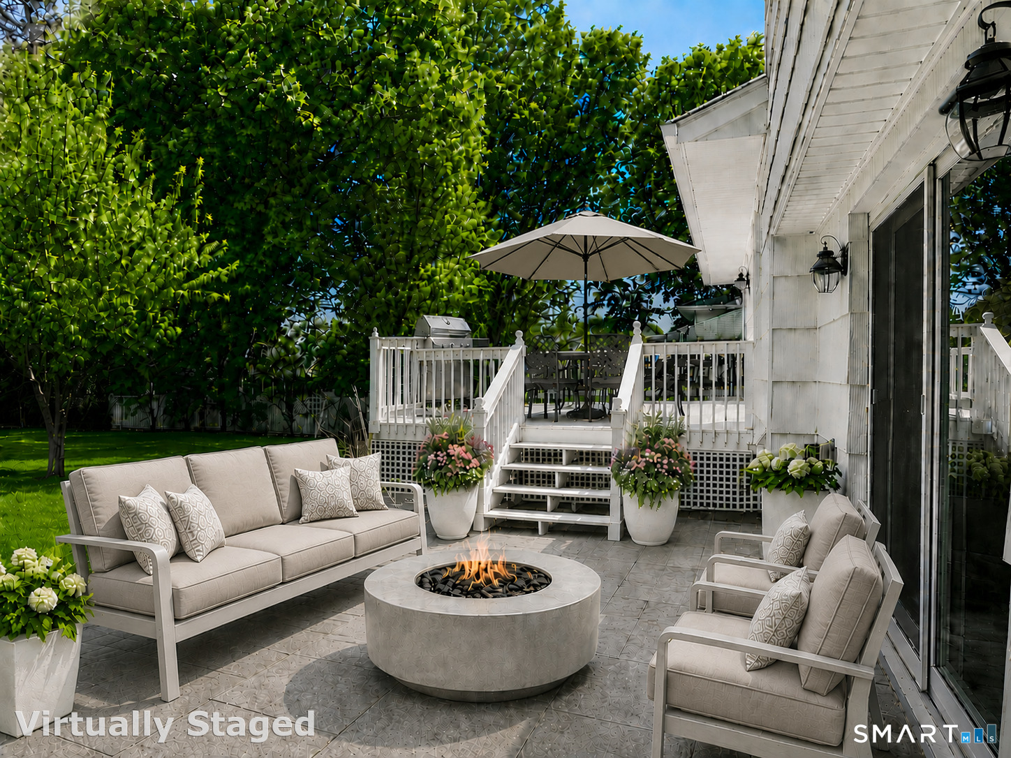 44 Sniffen Road Westport, CT 06880 - Photo 39 of 39 Staged patio with deck in background