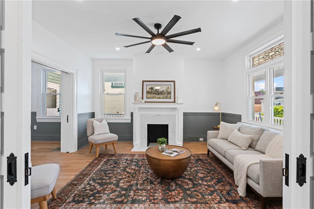 40 Walnut Street Crafton, PA 15205 - Photo 8 of 50 a living room with furniture and a fireplace