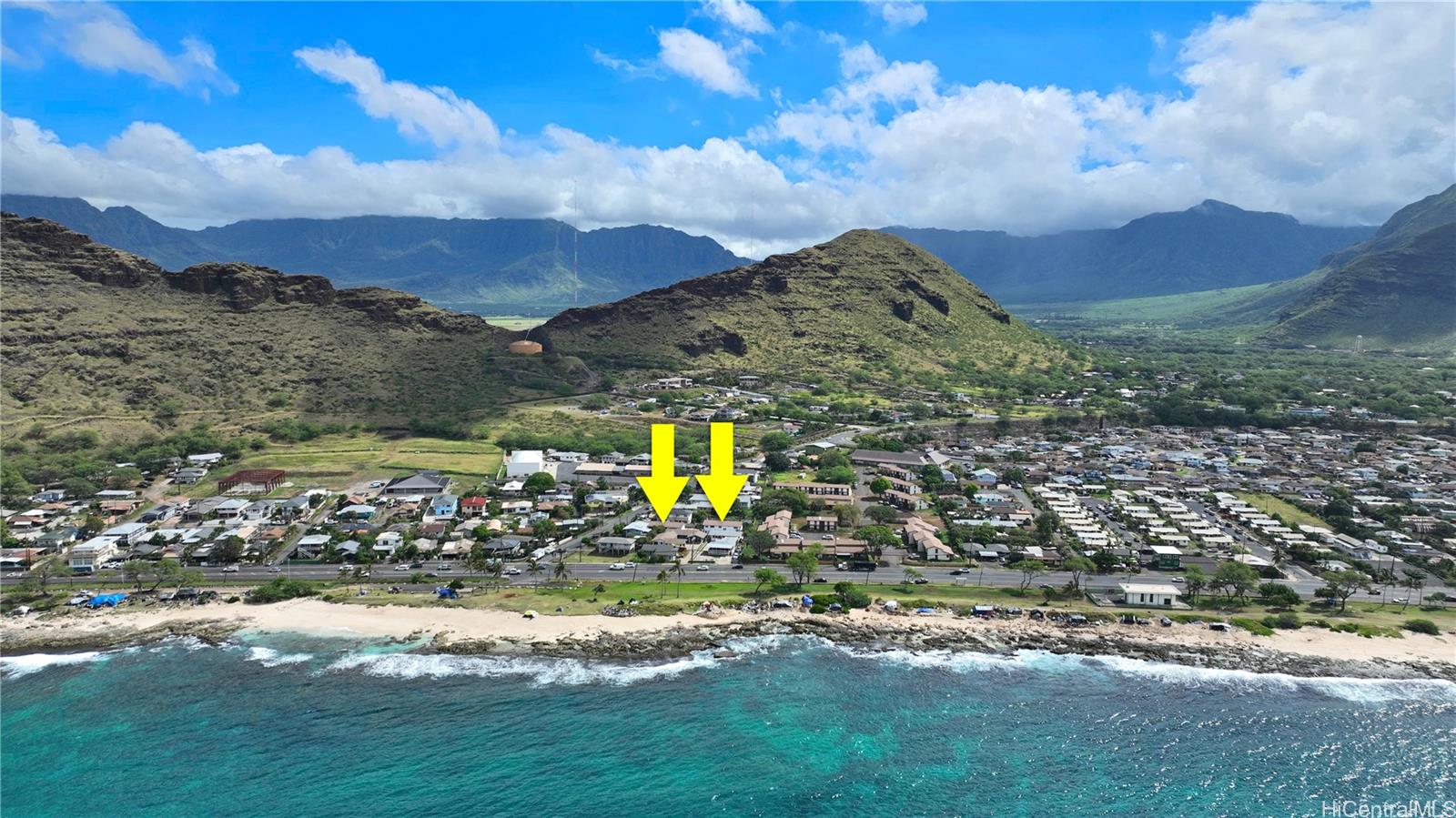 87-119 Hakimo Road Waianae, HI 96792 - Photo 1 of 1 a view of a town with mountains in the background