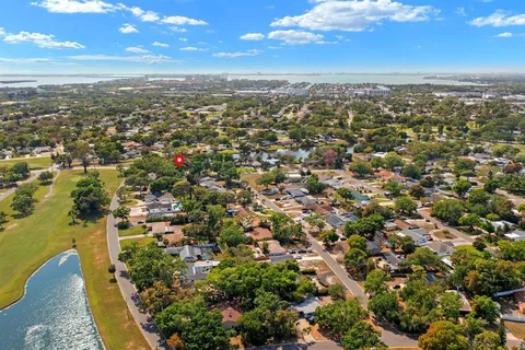 a view of city and mountain