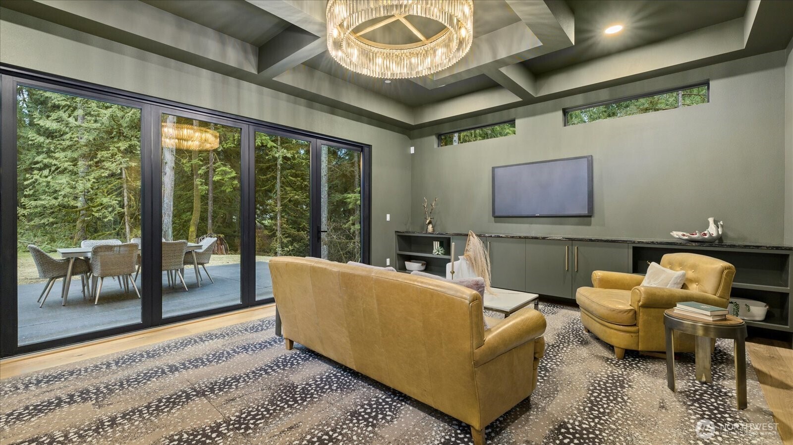 29657 Northeast 52nd Street Carnation, WA 98014 - Photo 21 of 40 a living room with furniture and a floor to ceiling window