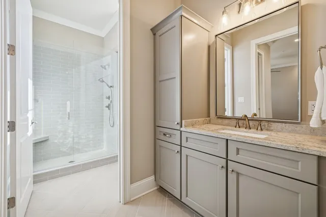 a view of a street with a building in the background