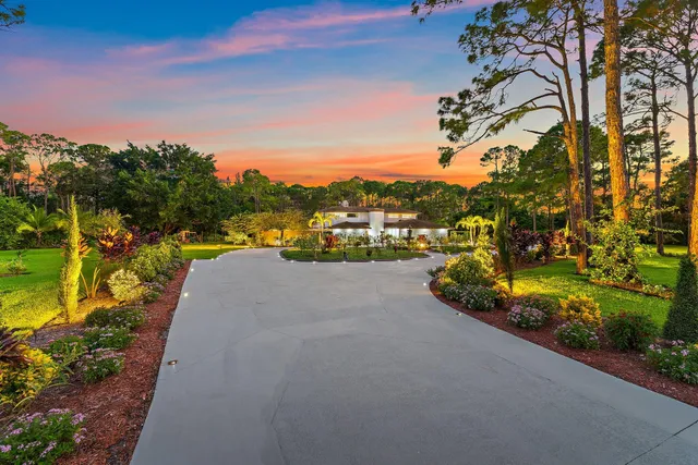 a view of a lake with a houses
