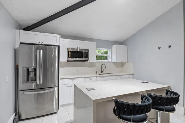 a view of a backyard with a slide