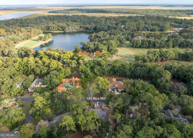 a view of a city with a lake view