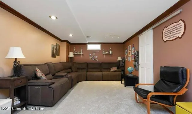 a living room with furniture and a couch