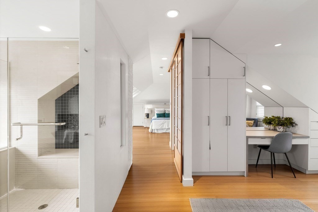46 Gardner Road, Unit 2 Brookline, MA 02445 - Photo 33 of 38 a view of a hallway with kitchen view and dining table view