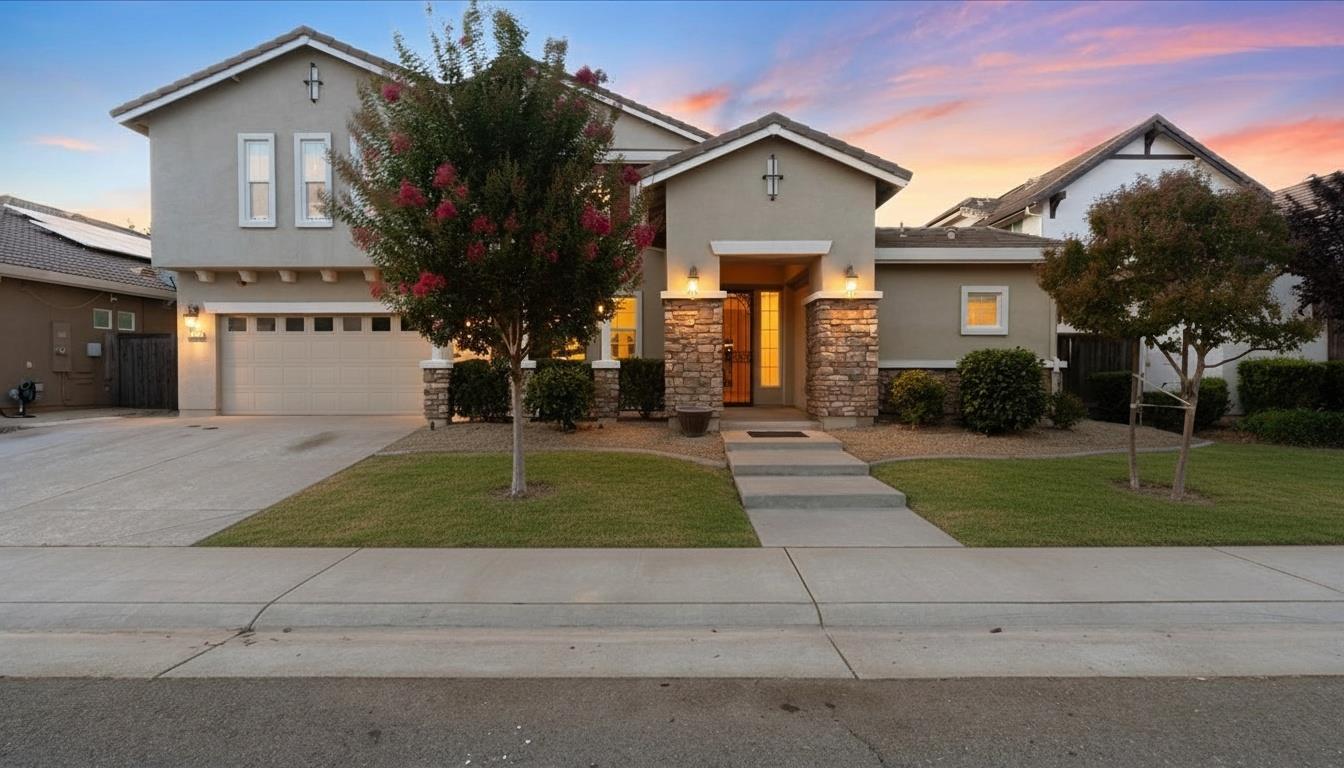 1432 Eaglesfield Lane Lincoln, CA 95648 - Photo 1 of 1 a front view of a house with a yard and garage