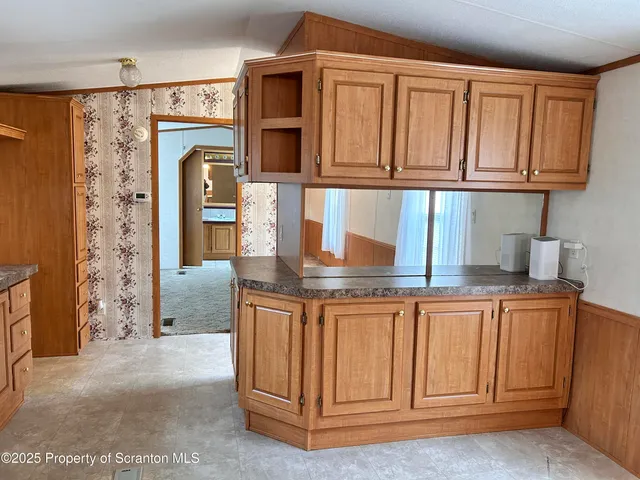 a view of kitchen and window