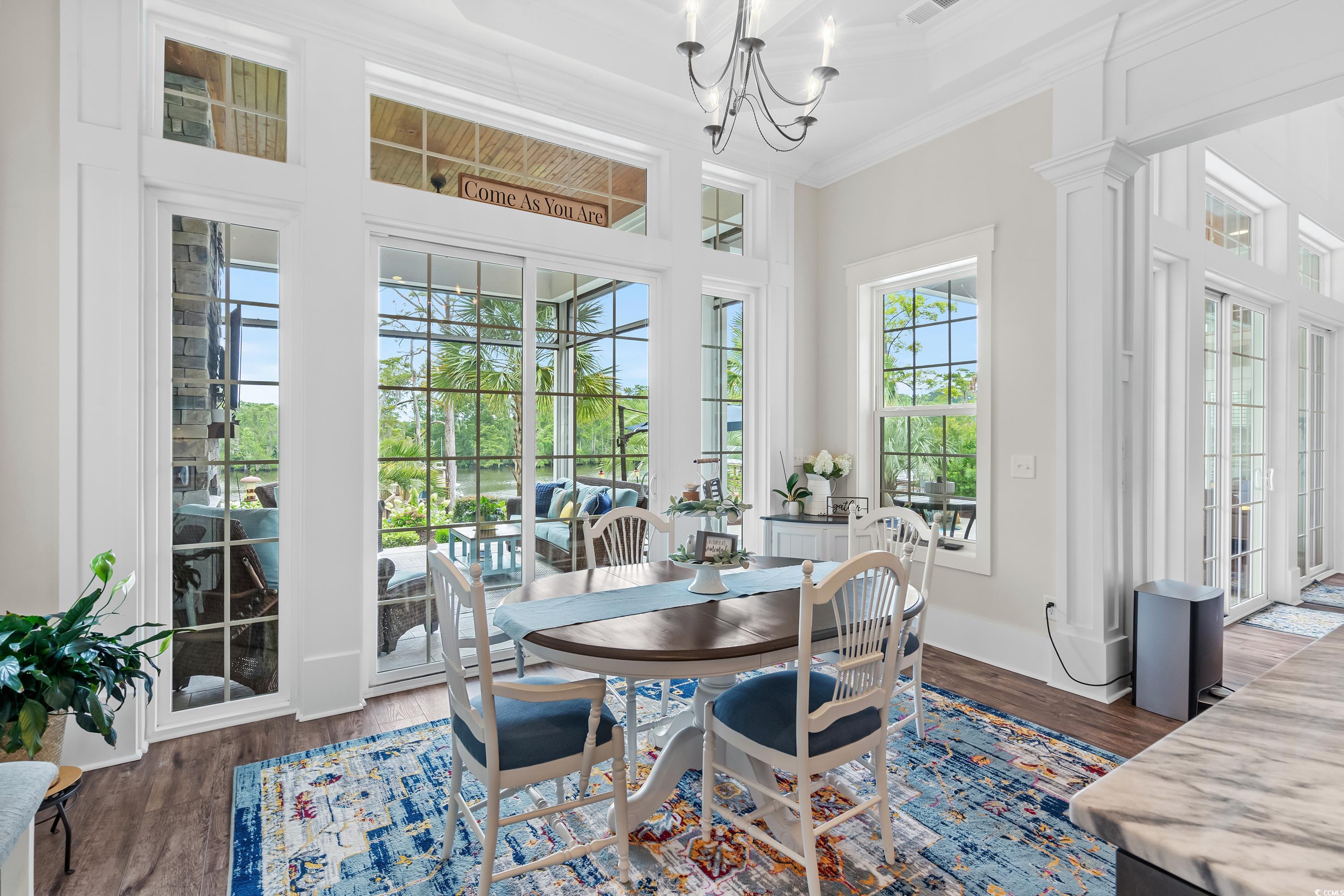 348 Chamberlin Road Myrtle Beach, SC 29588 - Photo 21 of 40 Dining space featuring a notable chandelier, decor