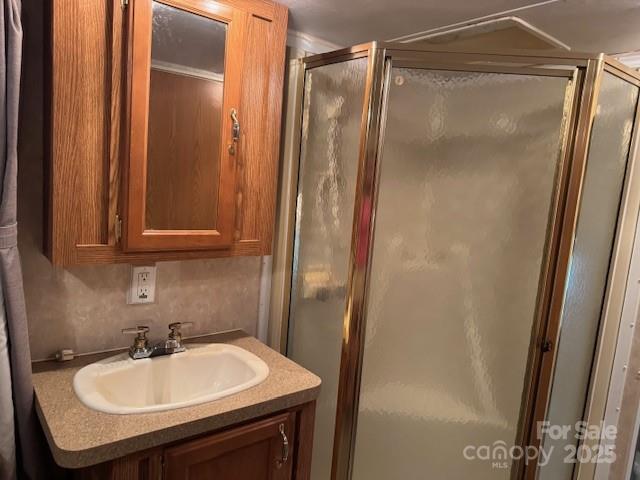 203 River Ridge Trail Mount Gilead, NC 27306 - Photo 9 of 9 a bathroom with a sink and mirror