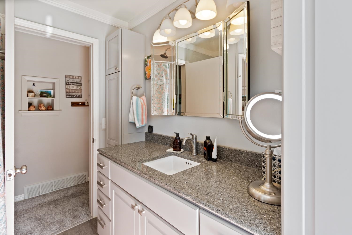 1639 Us Rt 52 Dixon, IL 61021 - Photo 16 of 31 a bathroom with a granite countertop sink and a mirror