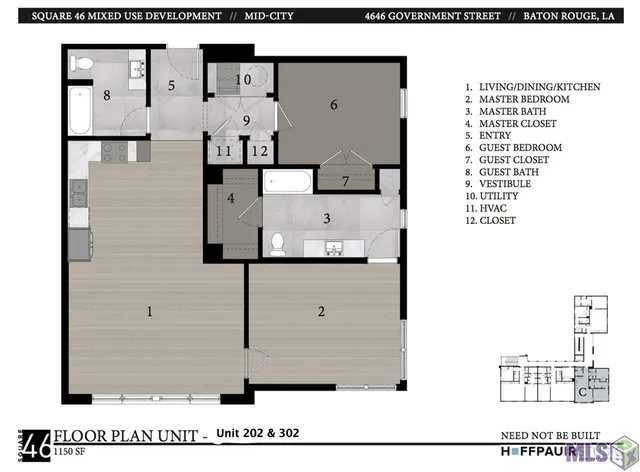 $1,600 | 516 Moore Street, Unit 302, Baton Rouge, LA 70806