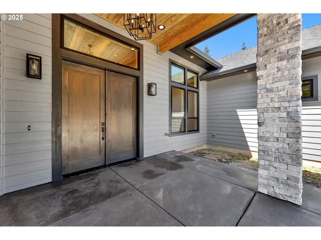 a view of front door of house