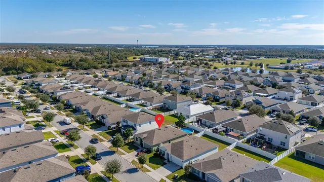 an aerial view of multiple house