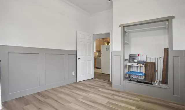 a view of a yard with a lake view