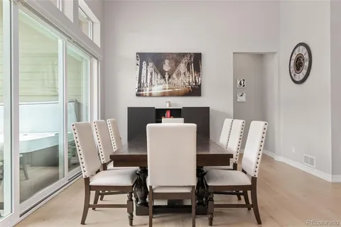 a bedroom with a bed and walk in closet