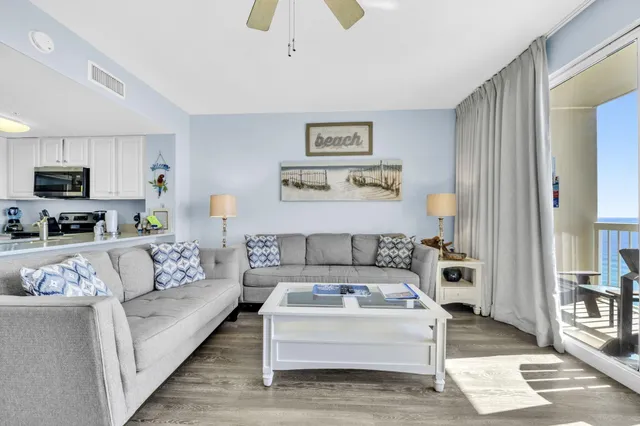 a living room with furniture and a couch