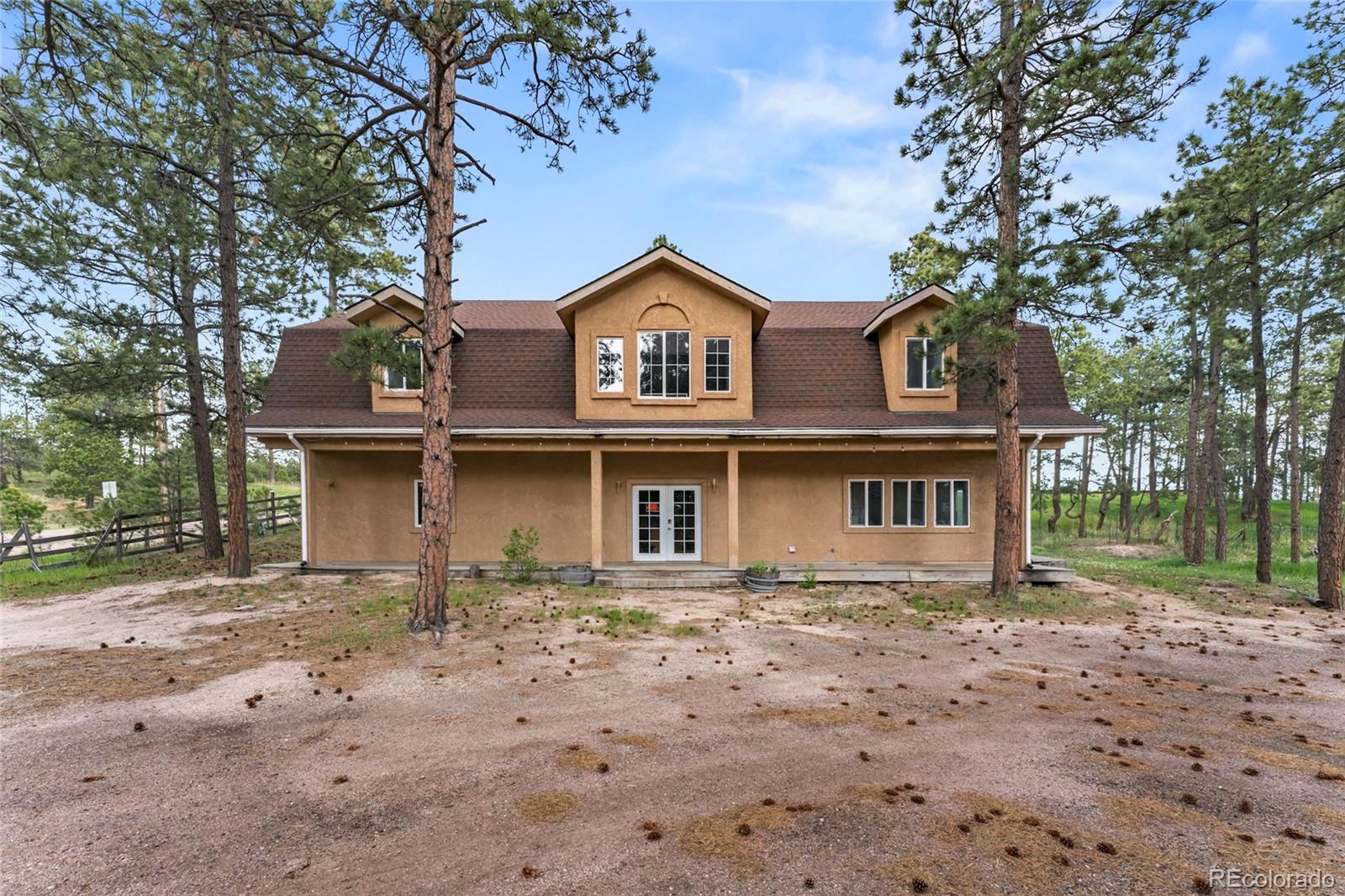 16575 Roller Coaster Road Colorado Springs, CO 80921 - Photo 23 of 26 a front view of a house with a yard