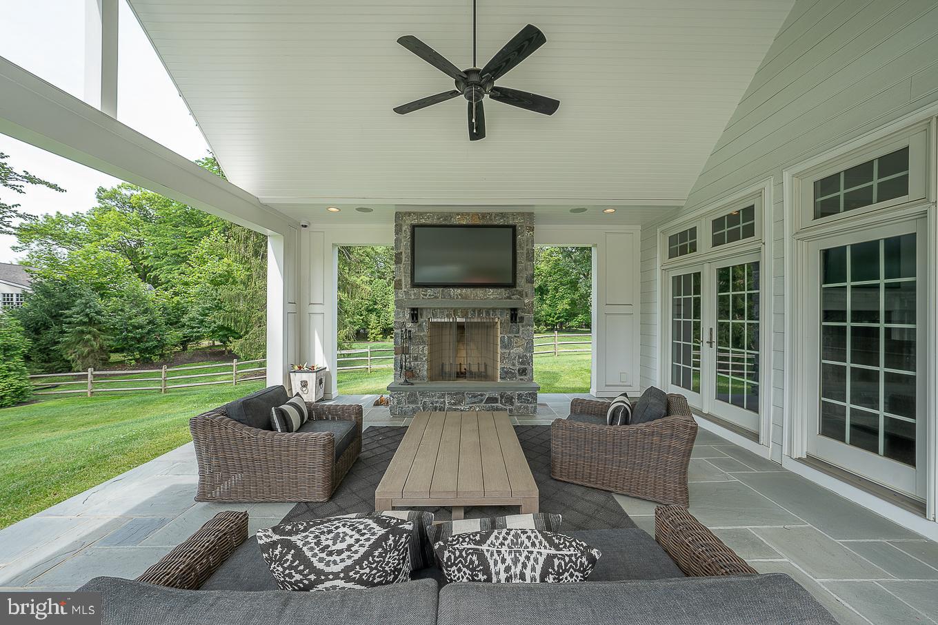 218 Berkley Road Devon, PA 19333 - Photo 56 of 65 Outdoor Family Room with Flagstone floor