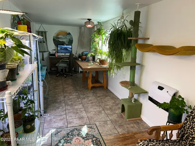 a view of a balcony with an outdoor space