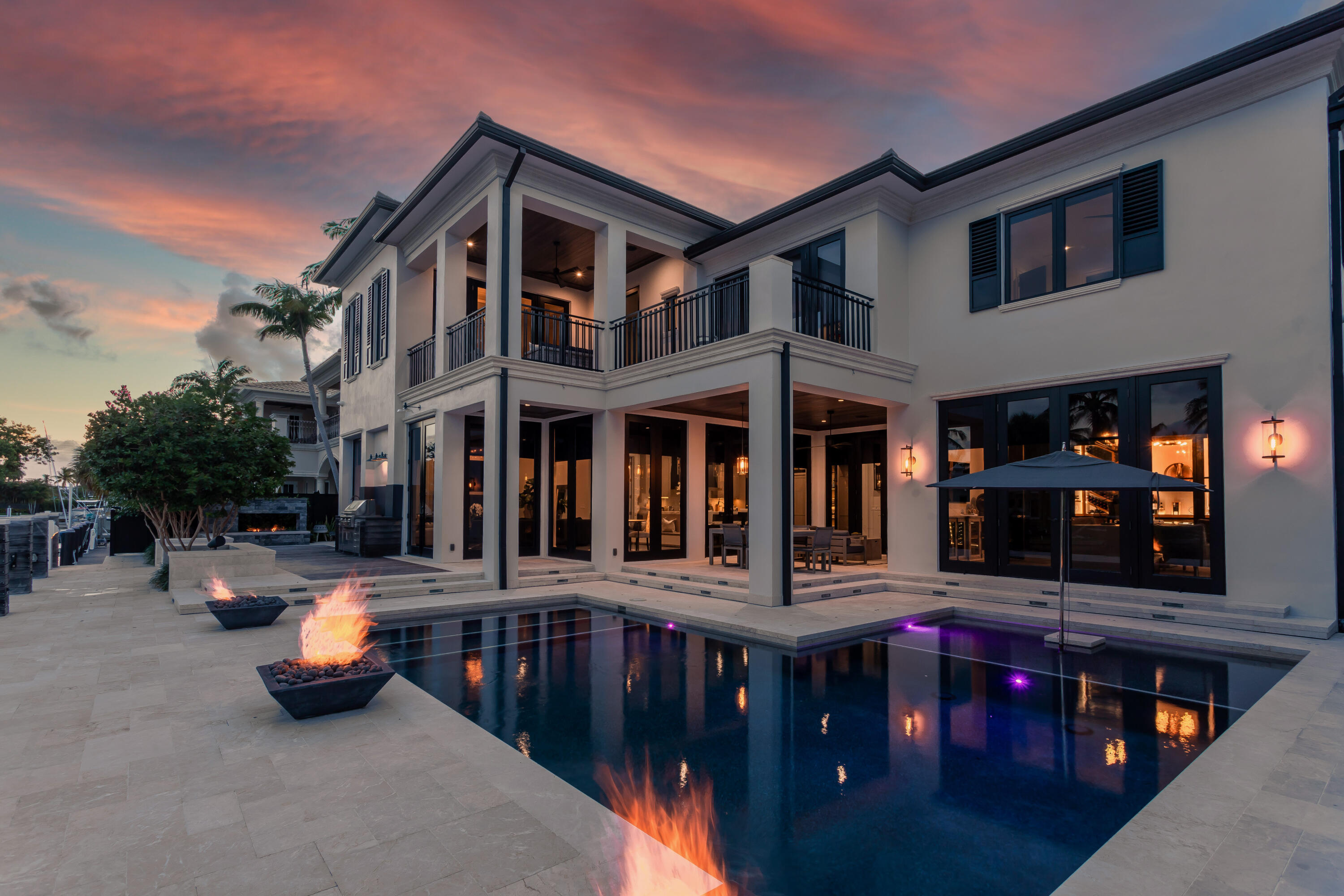 550 Golden Harbour Drive Boca Raton, FL 33432 - Photo 96 of 109 Twilight - Rear - Pool