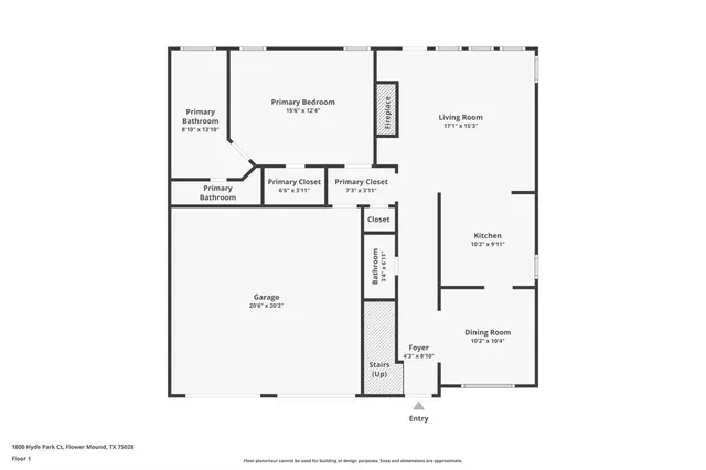 $424,990 | 1800 Hyde Park Court, Flower Mound, TX 75028