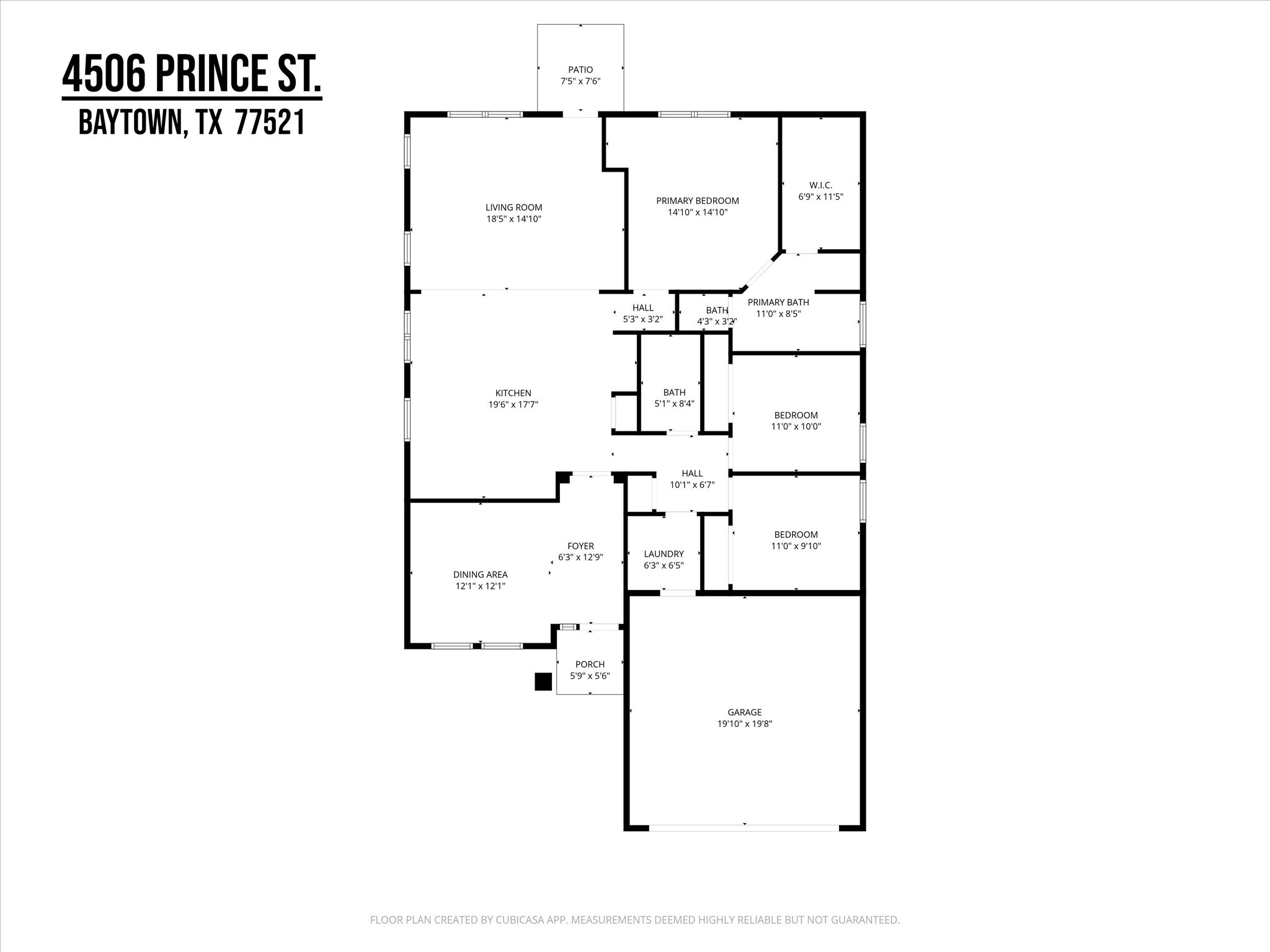 4506 Prince Street Baytown, TX 77521 - Photo 26 of 26 Floorplan