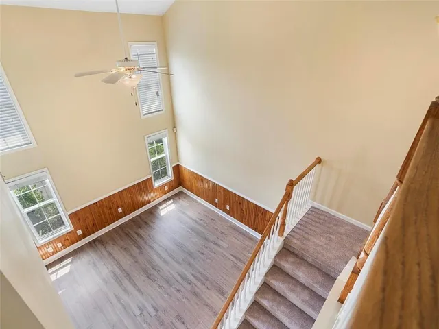 an empty room with a window