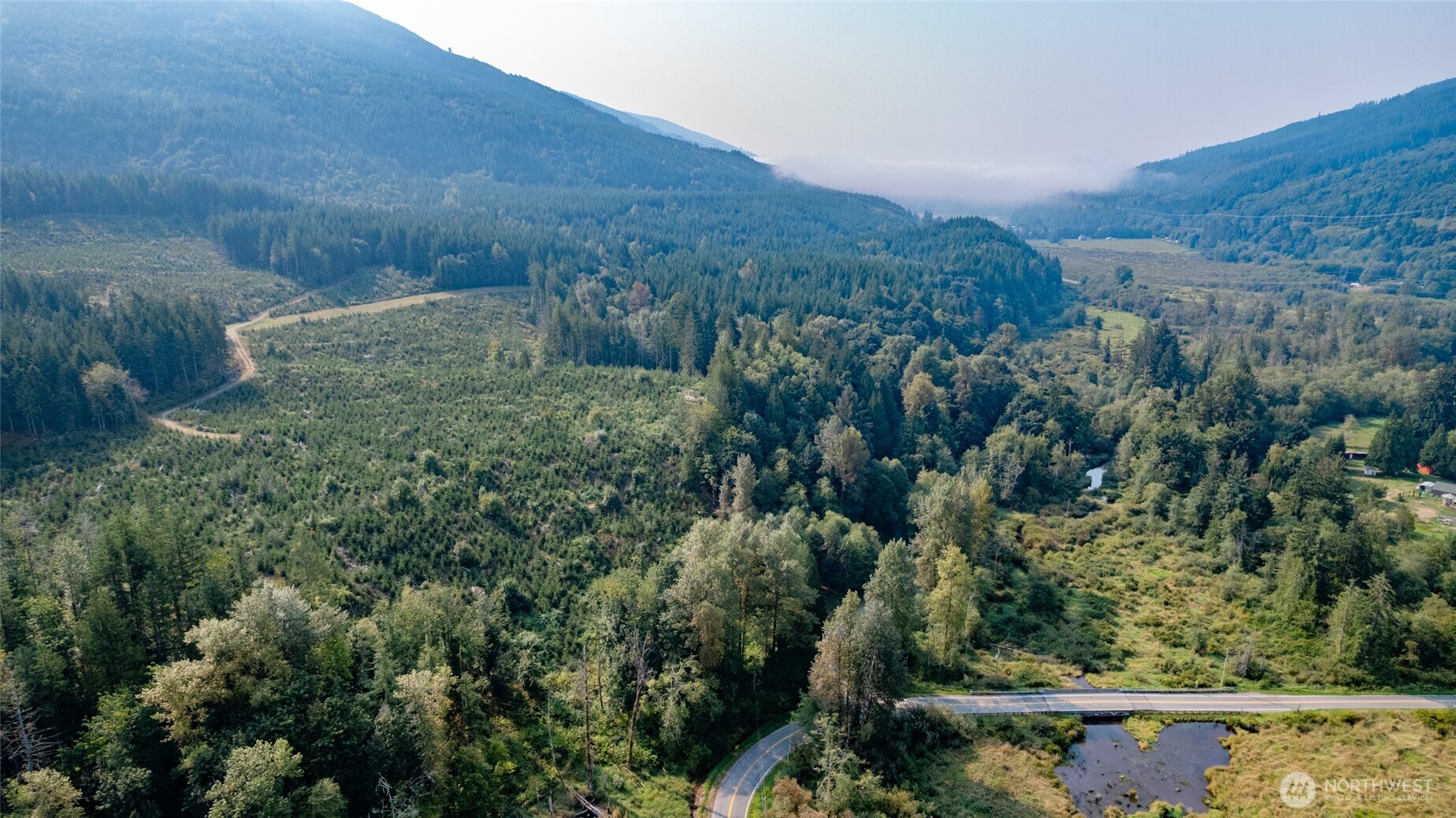 5295 Wickersham Road Acme, WA 98220 - Photo 3 of 12 an aerial view of residential house with outdoor space