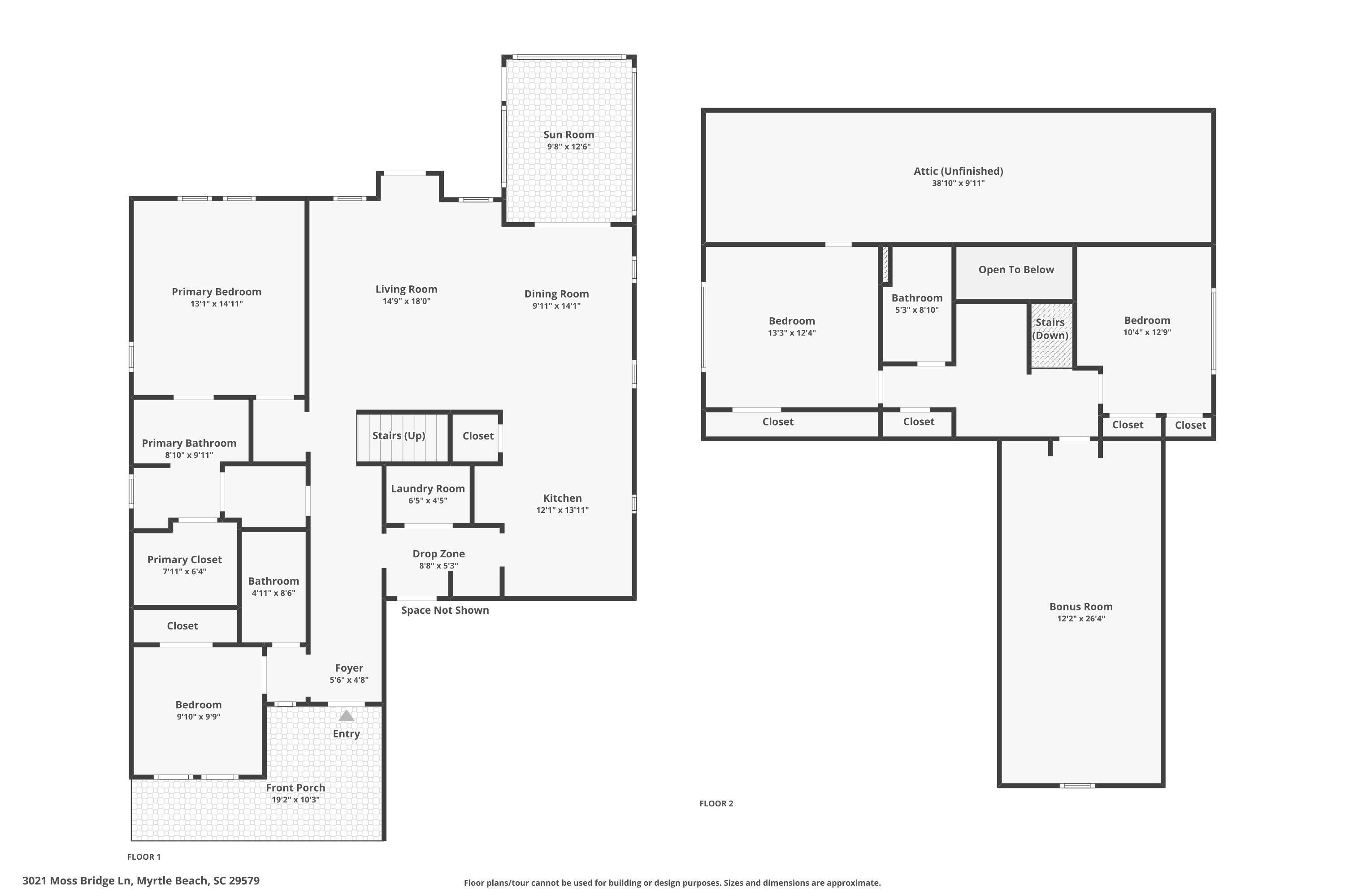 3021 Moss Bridge Lane Myrtle Beach, SC 29579 - Photo 40 of 40 View of home floor plan