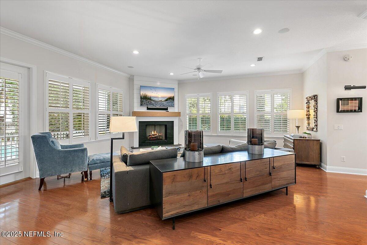 321 Fifth Street Atlantic Beach, FL 32233 - Photo 11 of 33 a living room with furniture fireplace and window
