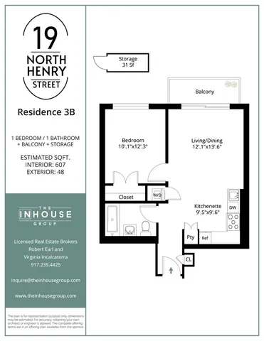 $925,000 | 19 North Henry Street, Unit 3B | Williamsburg