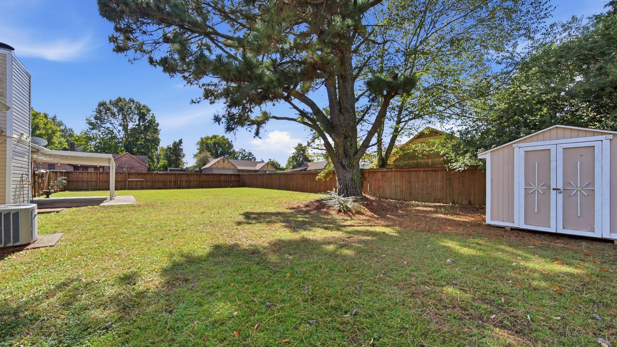 5069 Ross Road Memphis, TN 38141 - Photo 36 of 40 Fenced backyard with a shed