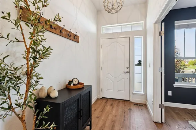 a view of a hallway with workspace