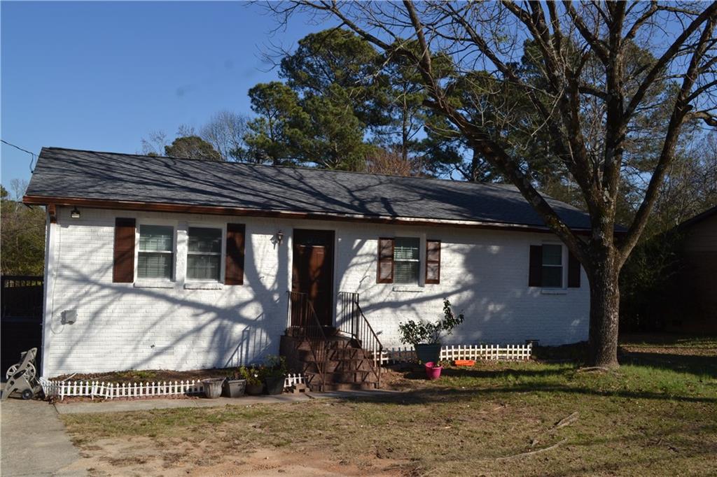 a front view of a house