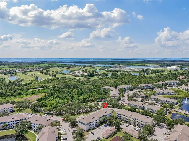 view of a city with lots of trees