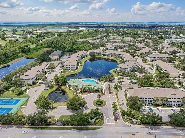 an aerial view of multiple house