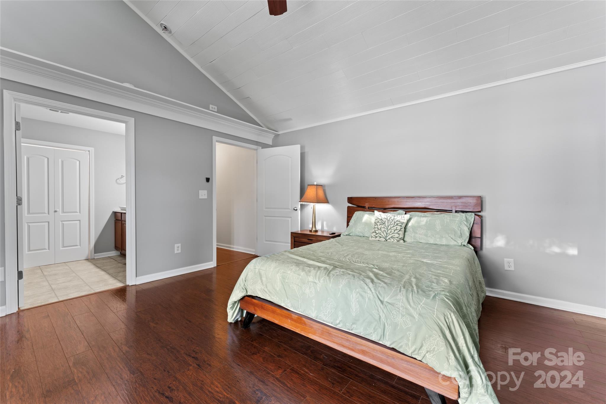 1270 Pole Branch Road Clover, SC 29710 - Photo 19 of 41 a bedroom with a bed and wooden floor